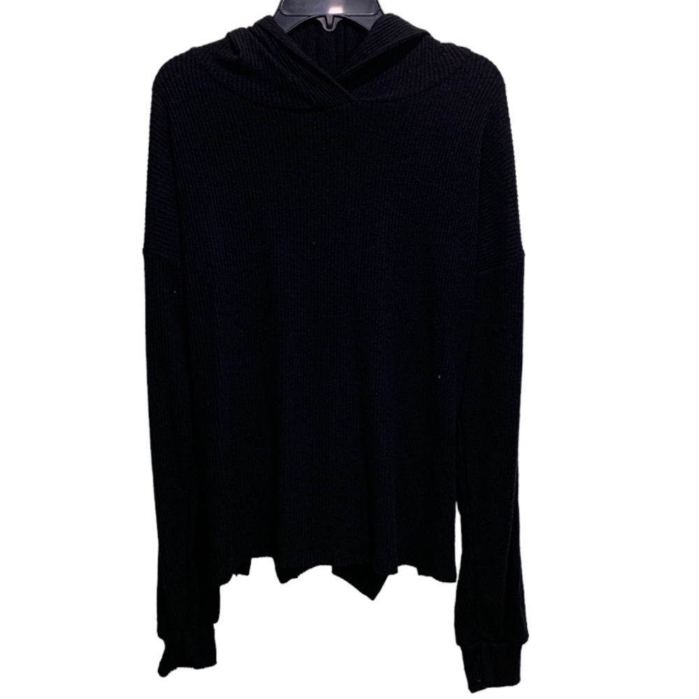 Pst Los Angeles Knit Hoodie Black Sweater Size XS